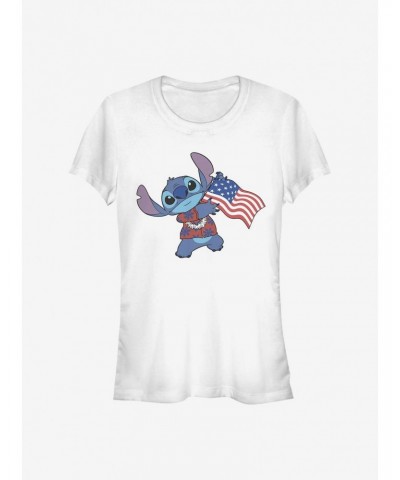 Disney Lilo & Stitch Tropical Stitch Flag Girls T-Shirt $7.17 T-Shirts