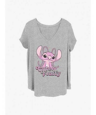 Disney Lilo & Stitch Fluffy Angel Girls T-Shirt Plus Size $7.63 T-Shirts