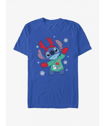 Disney Lilo & Stitch Reindeer Stitch T-Shirt $7.84 T-Shirts