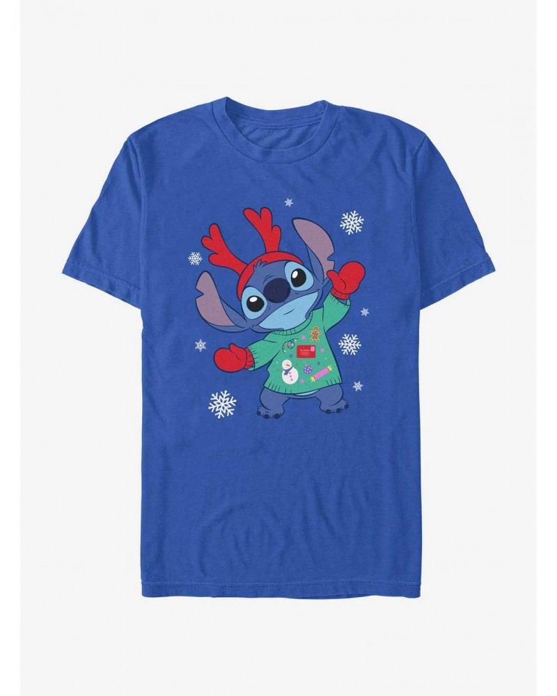 Disney Lilo & Stitch Reindeer Stitch T-Shirt $7.84 T-Shirts