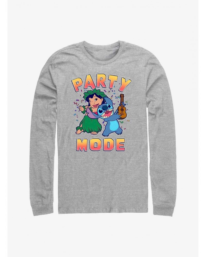 Disney Lilo & Stitch Party Mode Long-Sleeve T-Shirt $11.05 T-Shirts