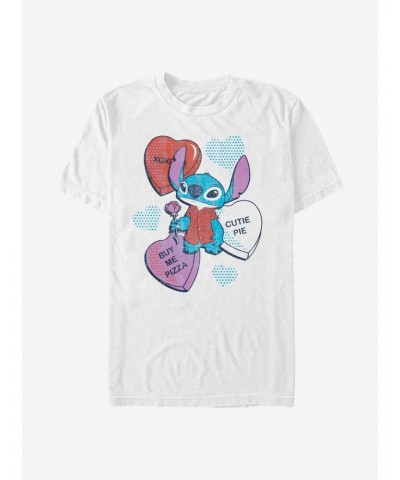 Disney Lilo & Stitch Heart Pizza T-Shirt $6.12 T-Shirts