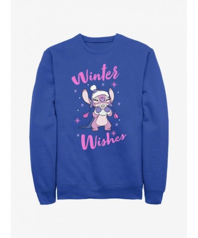 Disney Lilo & Stitch Angel Winter Wishes Sweatshirt $9.74 Sweatshirts