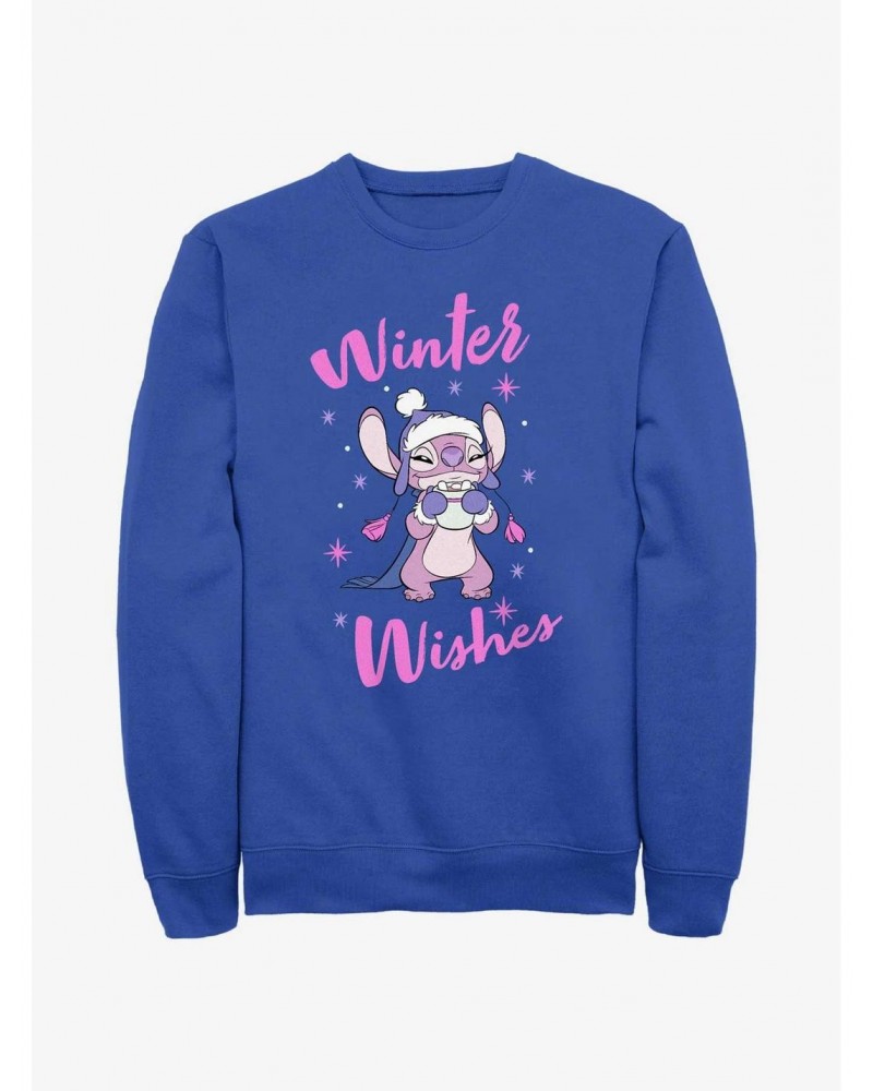 Disney Lilo & Stitch Angel Winter Wishes Sweatshirt $9.74 Sweatshirts