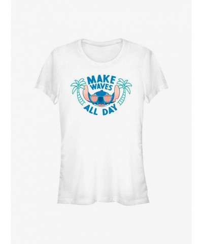 Disney Lilo & Stitch Make Waves All Day Girls T-Shirt $9.16 T-Shirts