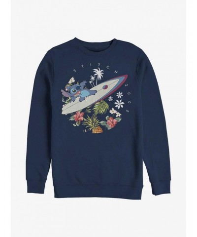 Disney Lilo & Stitch Surfer Dude Crew Sweatshirt $9.74 Sweatshirts