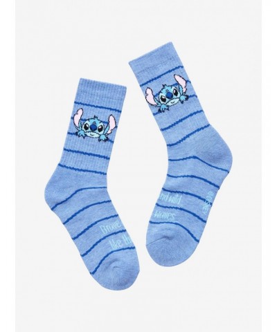 Disney Lilo & Stitch Waves Stripe Crew Socks $1.93 Socks