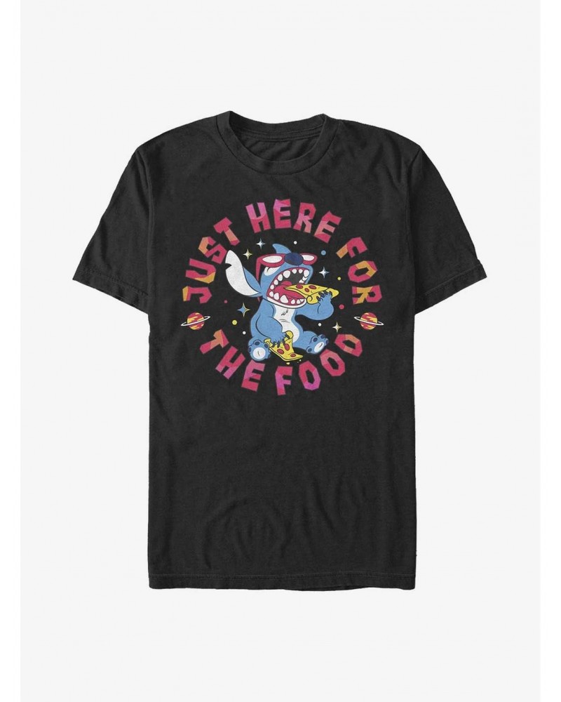 Disney Lilo & Stitch Just Here For The Food T-Shirt $7.46 T-Shirts