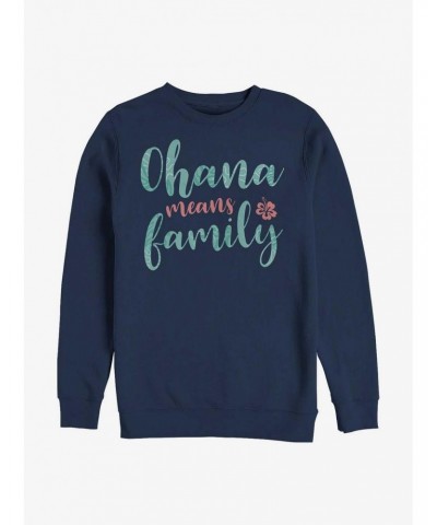 Disney Lilo & Stitch Ohana Script Crew Sweatshirt $11.22 Sweatshirts