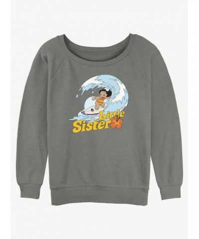 Disney Lilo & Stitch Little Sister Lilo Girls Slouchy Sweatshirt $12.99 Sweatshirts