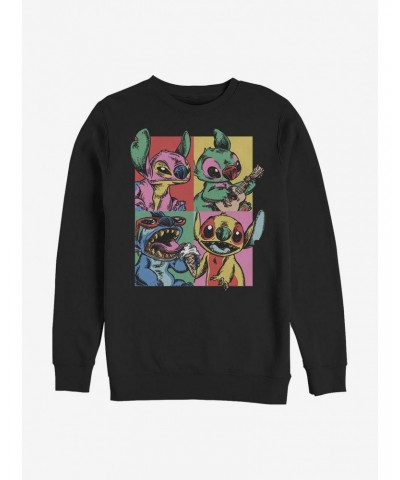 Disney Lilo & Stitch Grunge Stitch Crew Sweatshirt $10.63 Sweatshirts