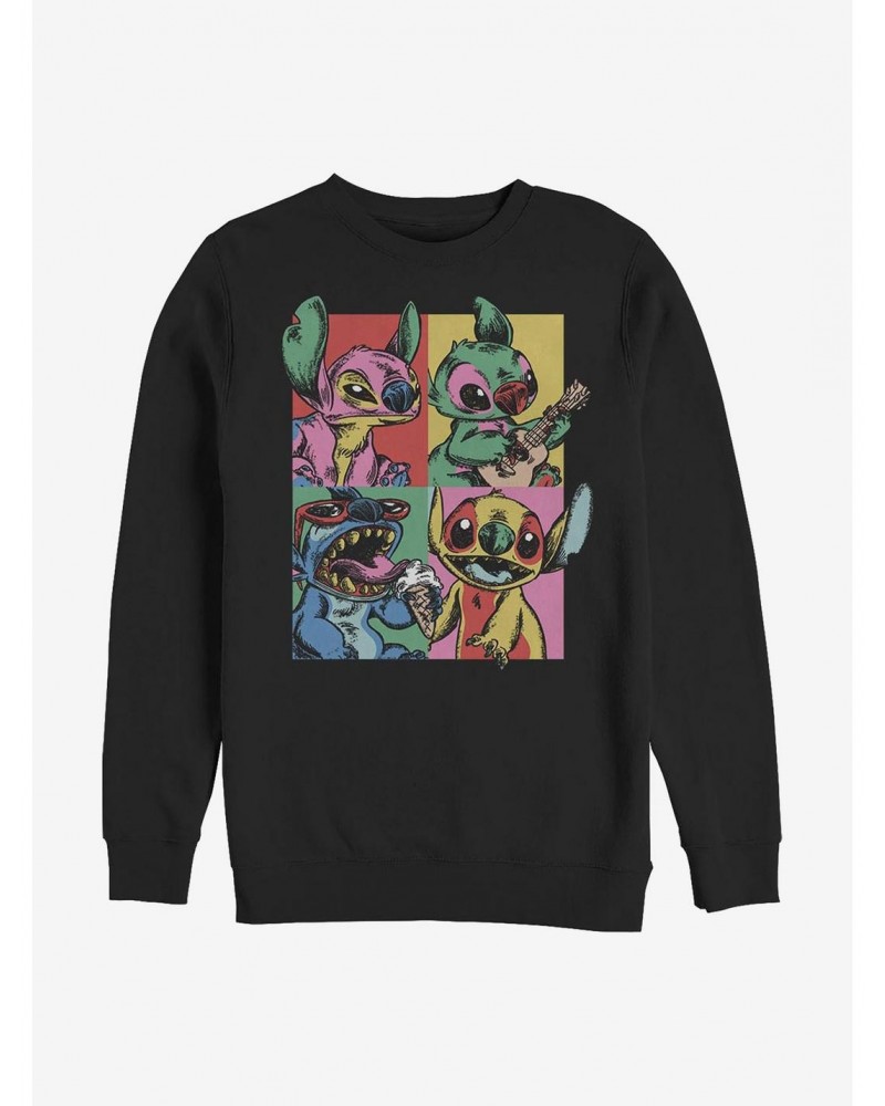 Disney Lilo & Stitch Grunge Stitch Crew Sweatshirt $10.63 Sweatshirts