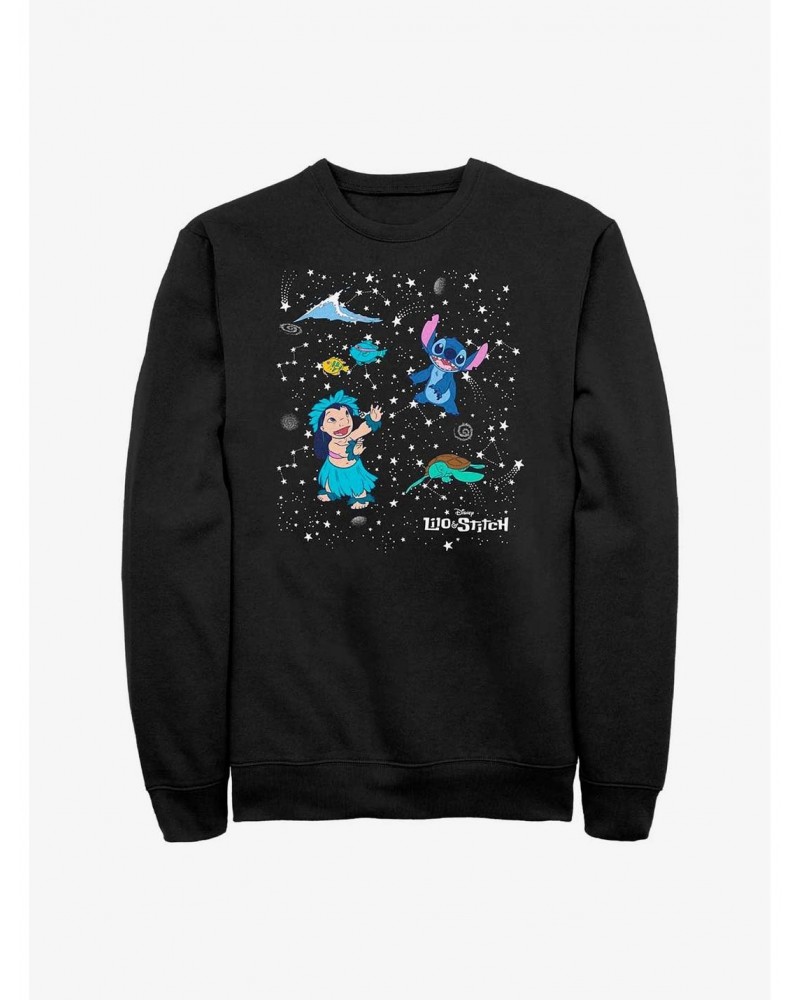 Disney Lilo & Stitch Constellation Crew Sweatshirt $11.51 Sweatshirts