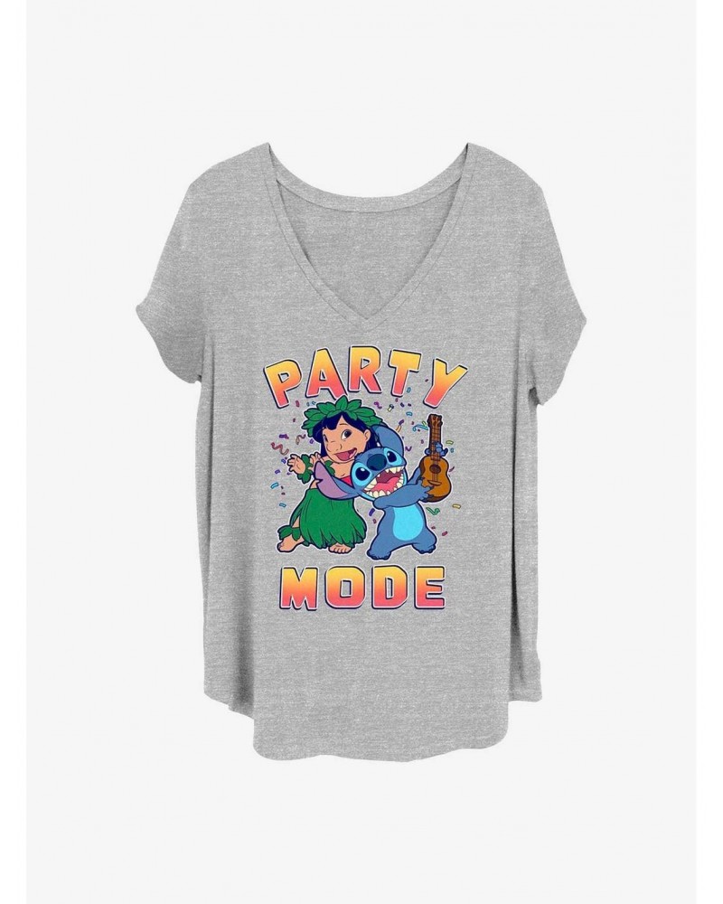 Disney Lilo & Stitch Party Mode Girls T-Shirt Plus Size $10.17 T-Shirts