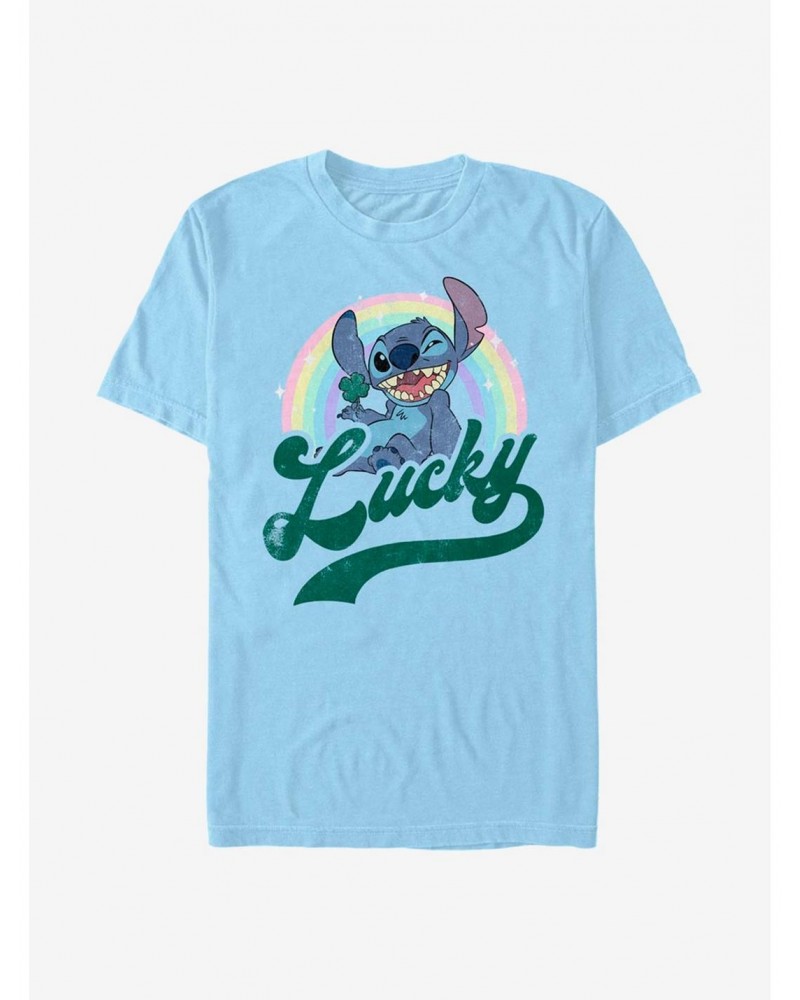 Disney Lilo & Stitch Lucky Rainbow T-Shirt $7.46 T-Shirts