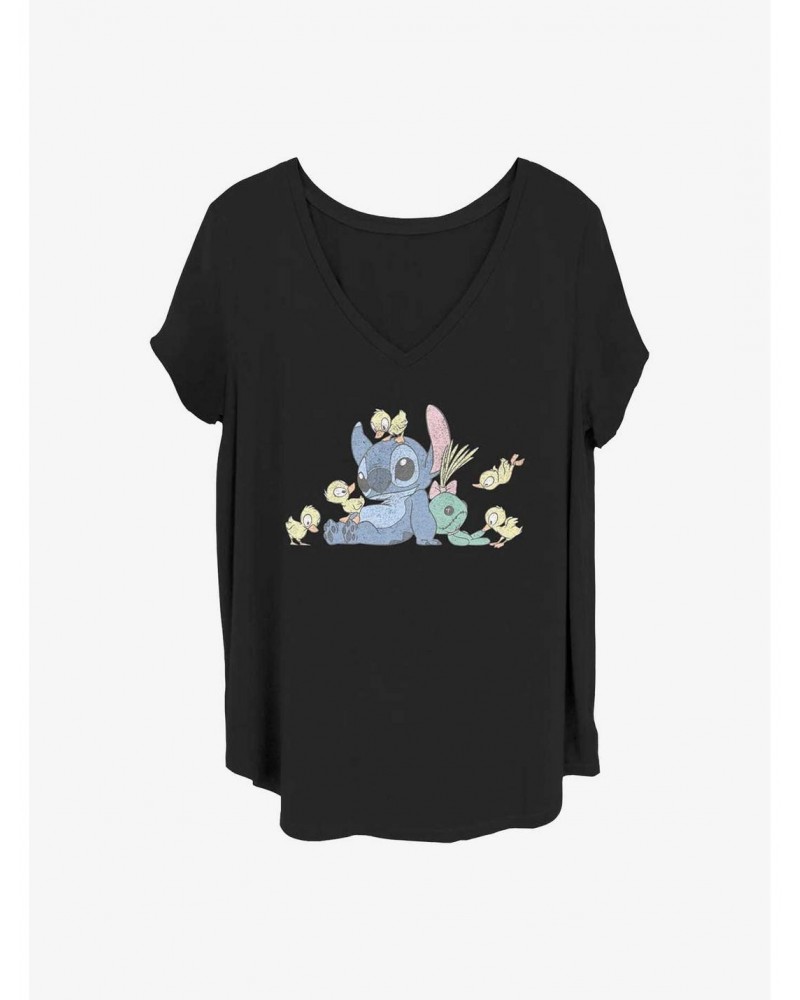 Disney Lilo & Stitch Ducky Kind Girls T-Shirt Plus Size $11.56 T-Shirts