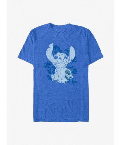 Disney Lilo & Stitch Floral Sketch T-Shirt $5.74 T-Shirts