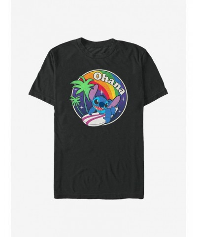 Disney Lilo & Stitch Ohana Rainbow Redux T-Shirt $8.41 T-Shirts